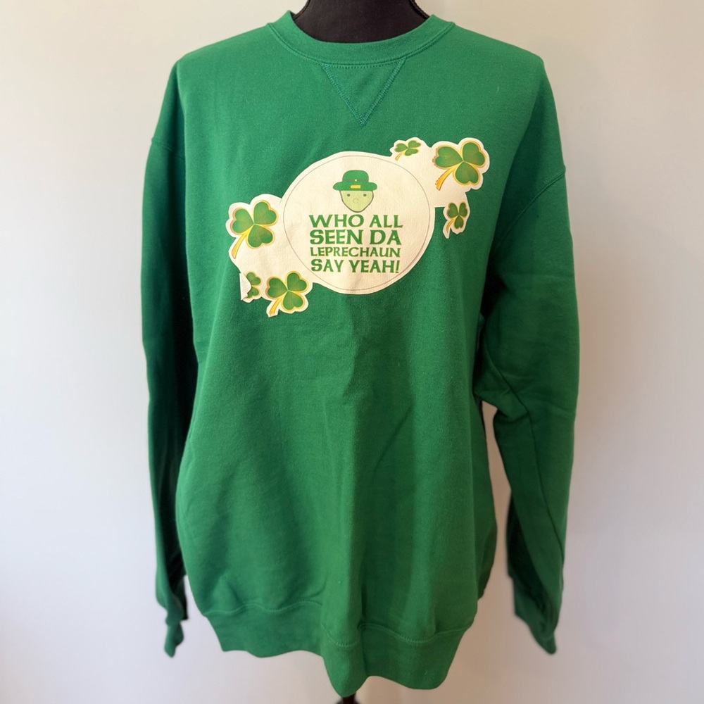 Green Leprechaun Graphic Sweatshirt